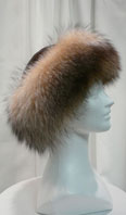 Crystal dyed fox with a brown patent leather crown - Item # AC0068